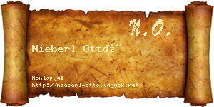 Nieberl Ottó névjegykártya